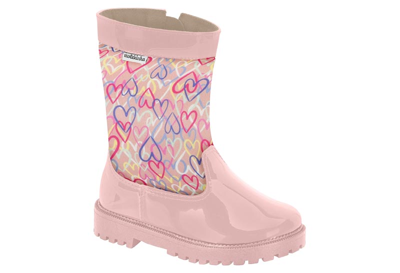 BOTAS MOLEKINHA TECIDO LOVE COLORS/VERNIZ PREMIUM 2126.523