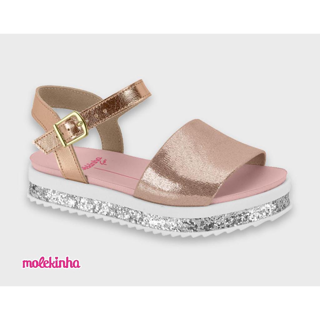 SANDALIAS MOLEKINHA 2305.1512 CAMURCA METAL GLAM/METALIZAD PREM