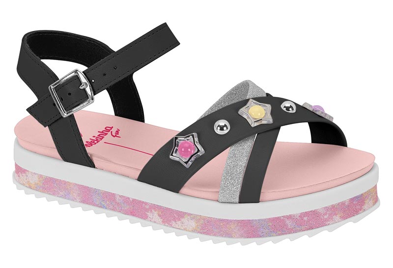 SANDALIAS MOLEKINHA 2305.1563 NP TURIM/GLI MINI SHINE/TEC GLIT AQUA