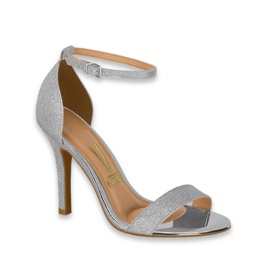 SANDALIAS VIZZANO 6249.452  TELA SHINE PARIS /METAL GLAMOUR