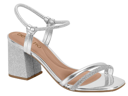 SANDALIAS BEIRA RIO 8436.213 TP STRASS/ TP BRILLO ITALIA/ MET GLAM