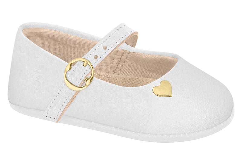 CHATITAS INF. MOLEKINHA VERNIZ CRISTAL BRILHO/ NAPA CAPRI/ BLANCO 2901.1