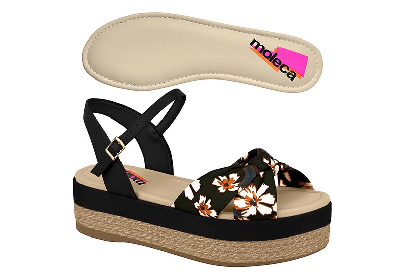 SANDALIAS MOLECA CETIM FLORAL SEVILHA/NAPA TURIM 5431.616