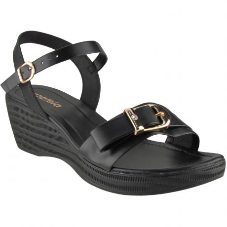 Sandália azaleia napa snow preto top