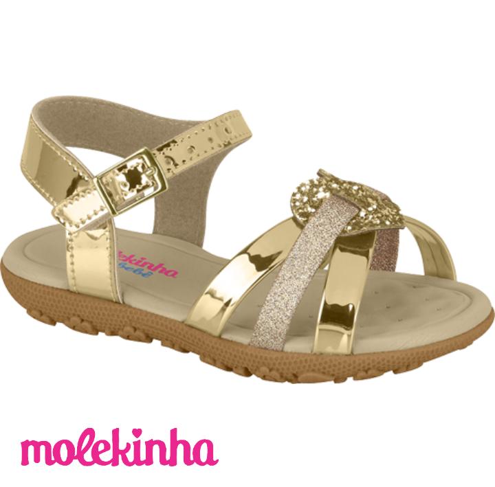 SANDALIA MOLEKINHA MET GLAM/GLIT MINI SHINE/MAXXI GLIT 2121.112