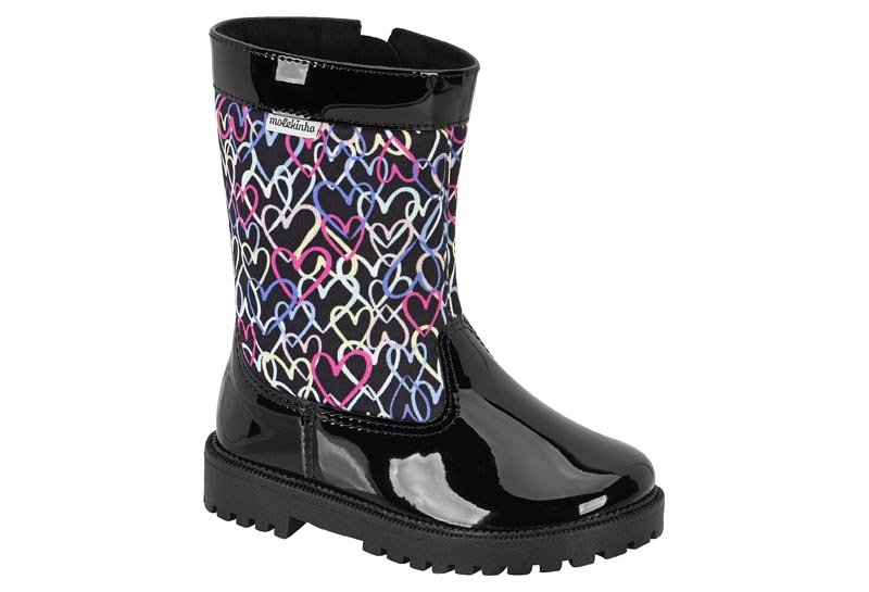 BOTAS MOLEKINHA TECIDO LOVE COLORS/VERNIZ PREMIUM 2126.523