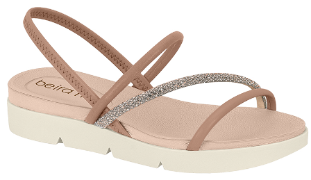 SANDALIAS BEIRA RIO 8387.530 T PTA PELE STRECH/T PTA STRASS