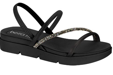 SANDALIAS BEIRA RIO 8387.530 ELAS PELE STR/TP PL STR/TP 6MM GLAM