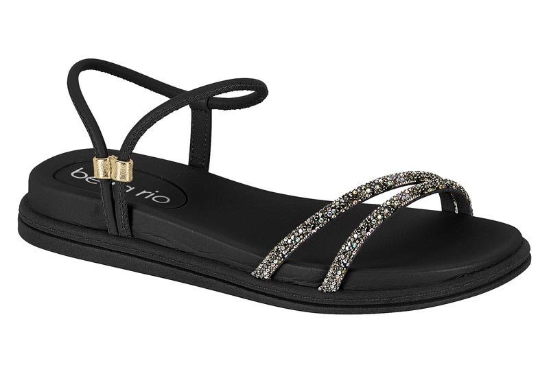 SANDALIAS BEIRA RIO 8488.113 T PTA PELE STRECH/T PTA 6MM GLAM
