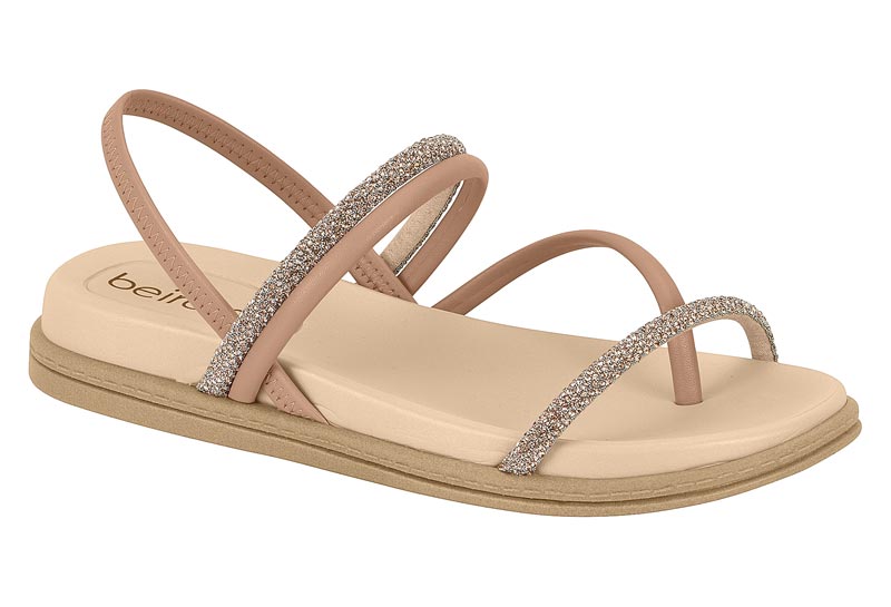 SANDALIAS BEIRA RIO 8513.100 ELAS PELE STR/TR STRASS/TP PELE