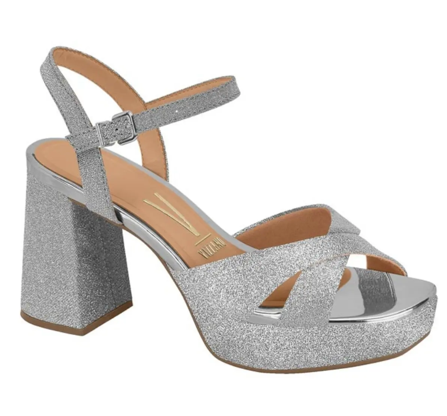 SANDALIAS VIZZANO 6472.204 TELA SHINE PARIS/METAL GLAMOUR