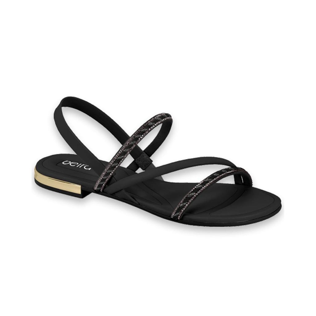SANDALIAS BEIRA RIO TP CORDAO STRASS/TP PL STRECH/NP T GRAFIT 8263.969