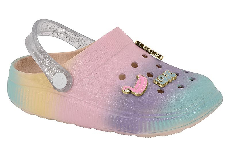 BABUCHE MOLEKINHA GASP INJ EVA ARCOIRIS GLIT/TR PVC 2591.408