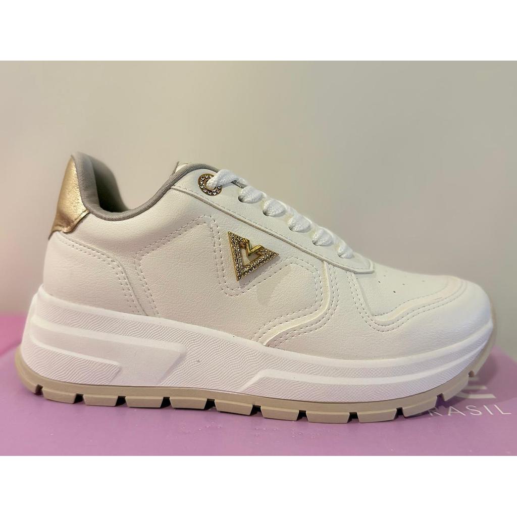 TENIS VIA MARTE NAPA/METALIZADO 242-020